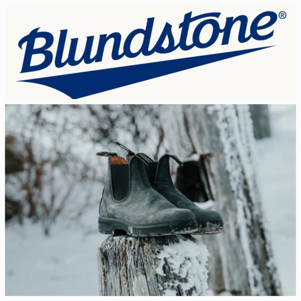 Blundstone Classics #587 Rustic Black Leather Chelsea Boots Size 6.5